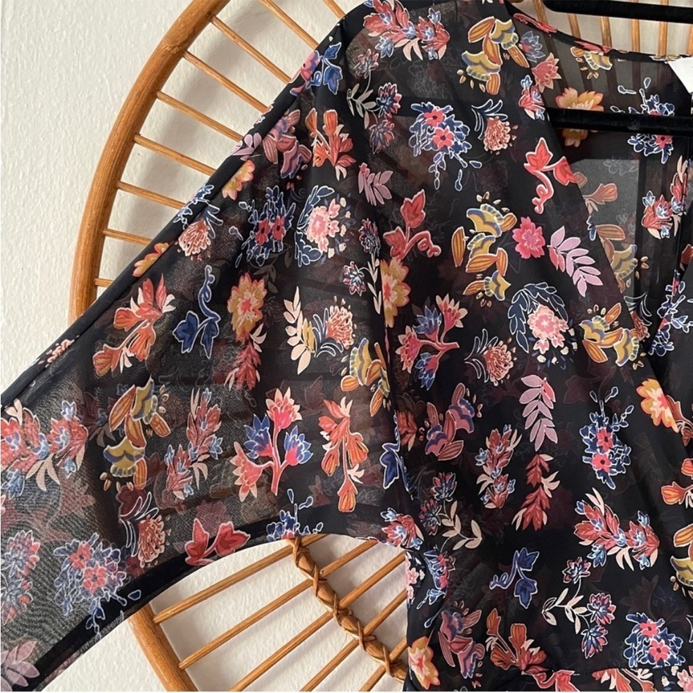 HD in Paris Black Floral Beautiful Maxi Dress size 6 - Picture 10 of 11